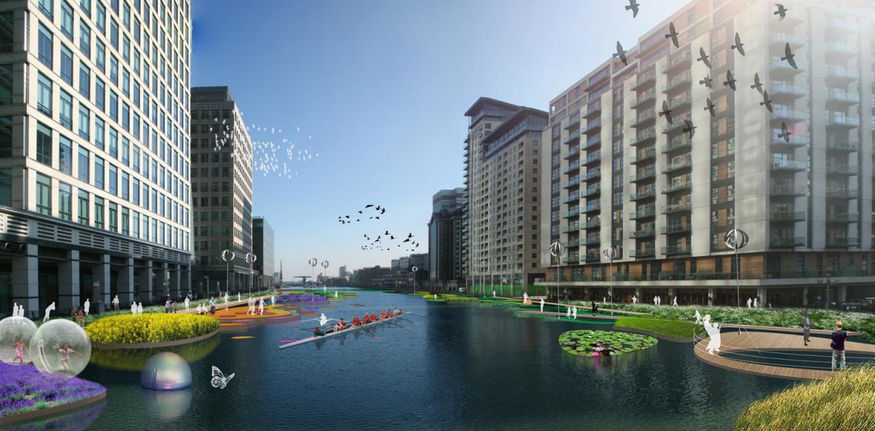 Millwall Dock Floating Gardens, London Docklands, UK Marko & placemakers